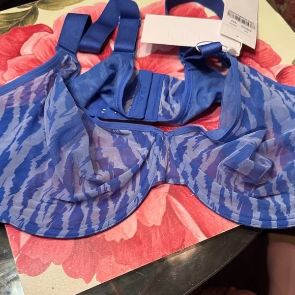 HSIA Blue Patterned Women's Bra - Picture 3 of 6